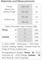 Knitting Pattern - Robin 3002 - Firecracker Super Chunky - Throw & Cushion Cover